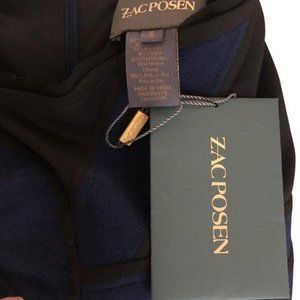 Zac Posen Blue Bonded Bustier Strapless Dress NWT